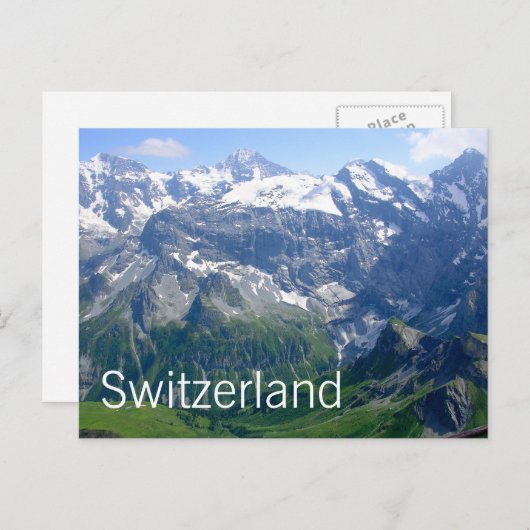 Schweizer Alpen Postkarte (Vorne/Hinten)