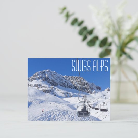 Schweizer Alpen, Postkarte mit Kletterspitzen (Stehend Vorderseite)