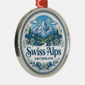 Schweizer Alpen Schweiz Ornament Aus Metall (Rechts)