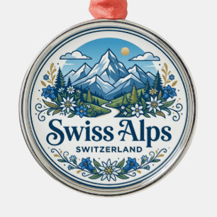 Schweizer Alpen Schweiz Ornament Aus Metall