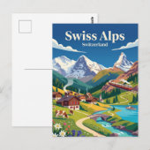 Schweizer Alpen Schweiz Postkarte (Vorne/Hinten)