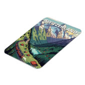 Schweizer Alpen Schweiz Reise Magnet (Linke Seite)