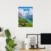 Schweizer Alpen Schweiz Reise Poster (Heimbüro)