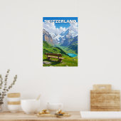 Schweizer Alpen Schweiz Reise Poster (Küche)