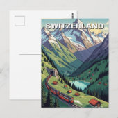 Schweizer Alpen Schweiz Reise Postkarte (Vorne/Hinten)