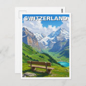 Schweizer Alpen Schweiz Reisen Postkarte (Vorne/Hinten)