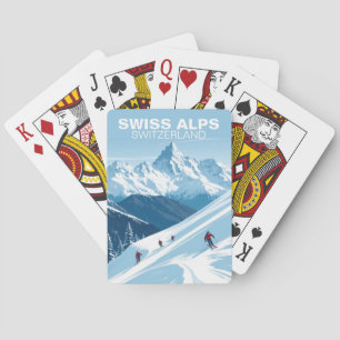 Schweizer Alpen Schweiz Spielkarten-Deck Vintage Spielkarten
