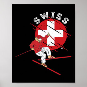 Schweizer Alpen-Skilauf Schweiz Wurzeln Schweiz Fl Poster