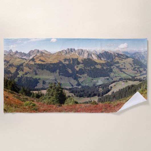 Schweizer Alpen Strandtuch (Vorderseite)