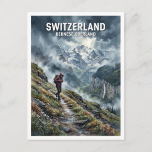 Schweizer Alpen, Via Alpina bei Lauterbrunnen Ande Postkarte