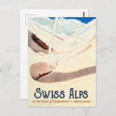 Schweizer Alpen, Vintage Travel Postkarte (Vorne/Hinten)