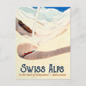 Schweizer Alpen, Vintage Travel Postkarte (Vorderseite)