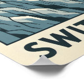 Schweizer Alpen Wildlife Comic Poster (Ecke)