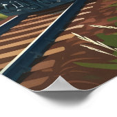 Schweizer Alpenbahn - Reise Poster (Ecke)