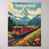 Schweizer Alpenbahn - Reise Poster (Vorne)