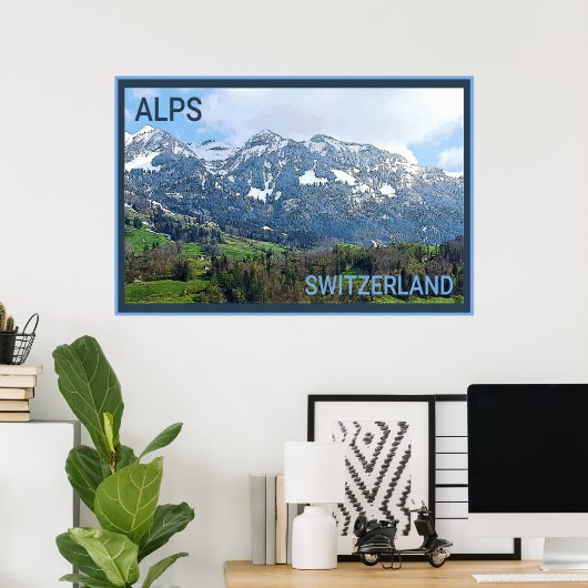 Schweizer Alpenreisen Poster (Heimbüro)