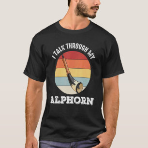 Schweizer Alphorn-Musik Instrument in den Schweize T-Shirt
