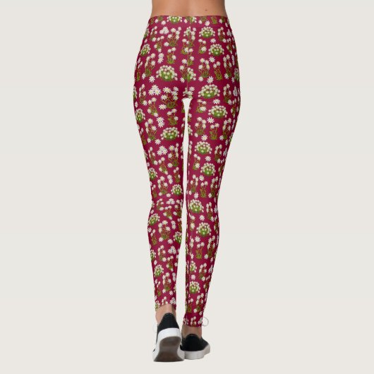 Schweizer alpine Edelweiss Blumen-Leggings Leggings (Rückseite)