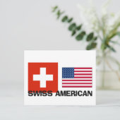 Schweizer Amerikaner Postkarte (Stehend Vorderseite)