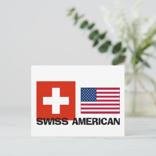 Schweizer Amerikaner Postkarte (Stehend Vorderseite)