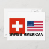 Schweizer Amerikaner Postkarte (Vorne/Hinten)