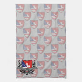 Schweizer-Amerikanische Schild-Flagge Handtuch (Vertikal)