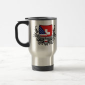 Schweizer-Amerikanische Schild-Flagge Reisebecher (Links)