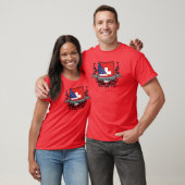 Schweizer-Amerikanische Schild-Flagge T-Shirt (Unisex)