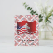 Schweizer-Amerikanische wellenartig bewegende Einladung (Stehend Vorderseite)