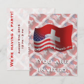 Schweizer-Amerikanische wellenartig bewegende Einladung (Vorne/Hinten)