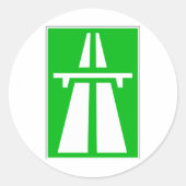 Schweizer Autobahnzeichen Runder Aufkleber (Vorderseite)