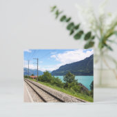 Schweizer Bahngleis Postkarte (Stehend Vorderseite)