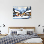 Schweizer Bauernhaus Leinwanddruck (Insitu (Schlafzimmer))