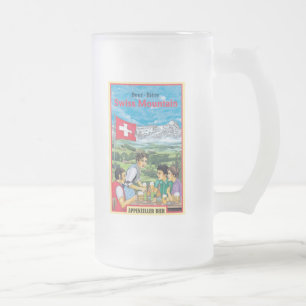 Schweizer Berg Mattglas Bierglas