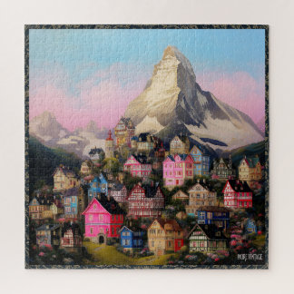 SCHWEIZER BERGDORF PUZZLE GROSSE FARBE