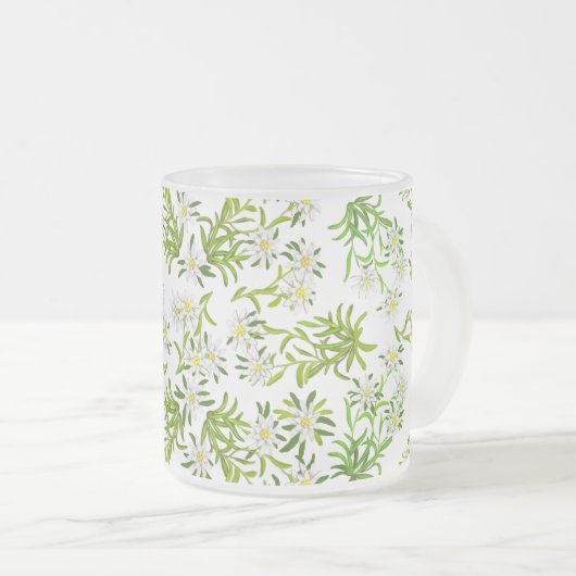 Schweizer BergEdelweiss Blumen-mattierte Tasse (VorderseiteRechts)