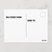 Schweizer Berghund stehend in Apfelkarren Postkarte (Rückseite)