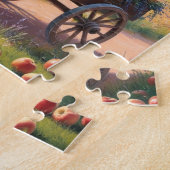 Schweizer Berghund stehend in Apfelkarren Puzzle (Seite)