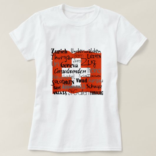 Schweizer Bezirk-Damen-Shirts T-Shirt (Design vorne)