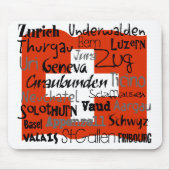 Schweizer Bezirke Mousepad (Vorne)