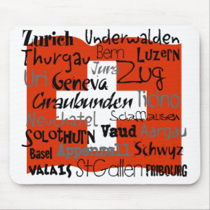 Schweizer Bezirke Mousepad