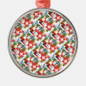 Schweizer cantonial Flaggen Silbernes Ornament (Vorne)
