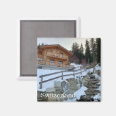 Schweizer Chalet mit Bach Magnet (Vorderseite/Rückseite)