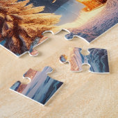 Schweizer Chalet Sterne Alpen Hütte Puzzle (Seite)