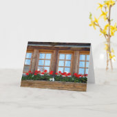 Schweizer Chalet-Windows-Gruß-Karte Karte (Gelbe Blume)