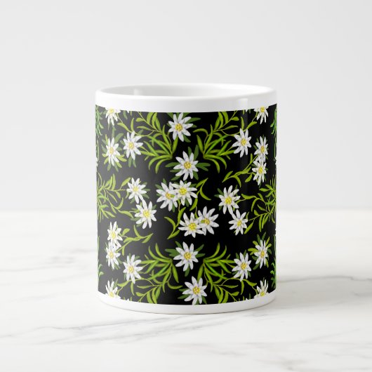 Schweizer Edelweiss-Alpen-Blume Jumbo-Tasse (Vorderseite)