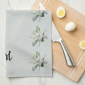 Schweizer Edelweiss-Blume personalisiert Geschirrtuch (Viertel Falte)