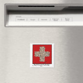Schweizer Edelweiss Cross Magnet (In Situ (Geschirrspüler))