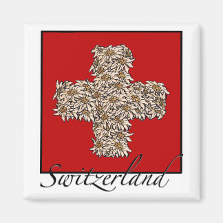 Schweizer Edelweiss Cross Magnet