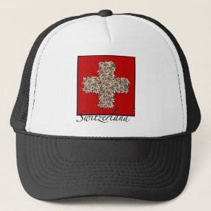 Schweizer Edelweiss Kreuz Truckerkappe